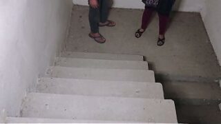 horny Stepbrother Fucked Big Stepsisters love holes on stairs Video