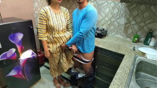 Indian horny wife with hubby ass fucking in the kitchen Video