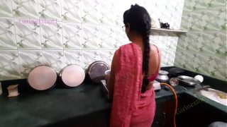 Indian hot Bhabi Fucked in Kitchen by Devar Bhabi in Red Saree fuck