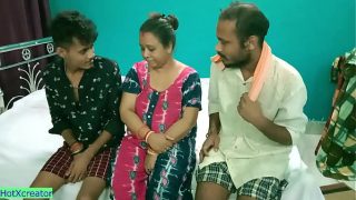 Nepali Mature Aunty shared Hindi latest threesome sex Video